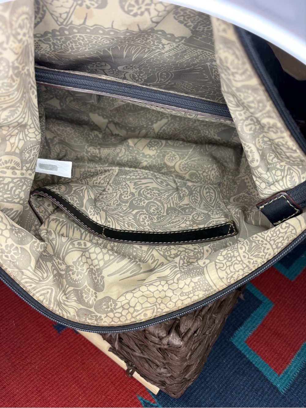 Tignanello Black Shoulder Bag- Multi-Pocket Shoulder Bag - Picture 8 of 15